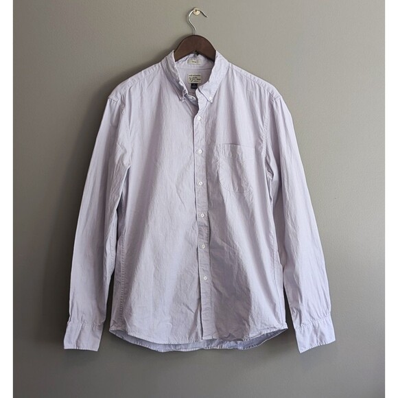 J.Crew Size Large Purple Shirt Mens Button Down Stretch Slim Fit Crew LS L - Picture 1 of 5